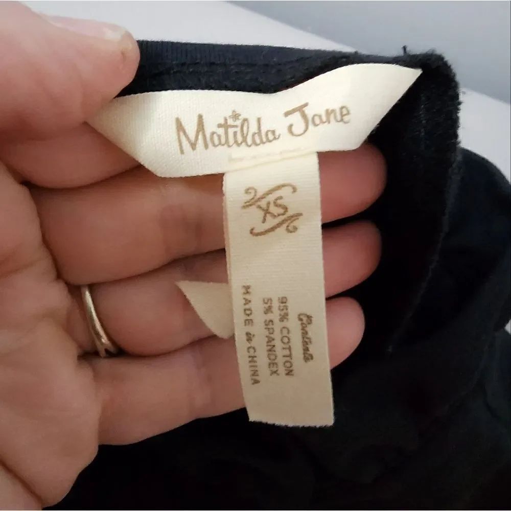 MATILDA JANE Women’s Black Ruffle Cardigan/Jacket Size XS Snap Closure - Picture 5 of 7